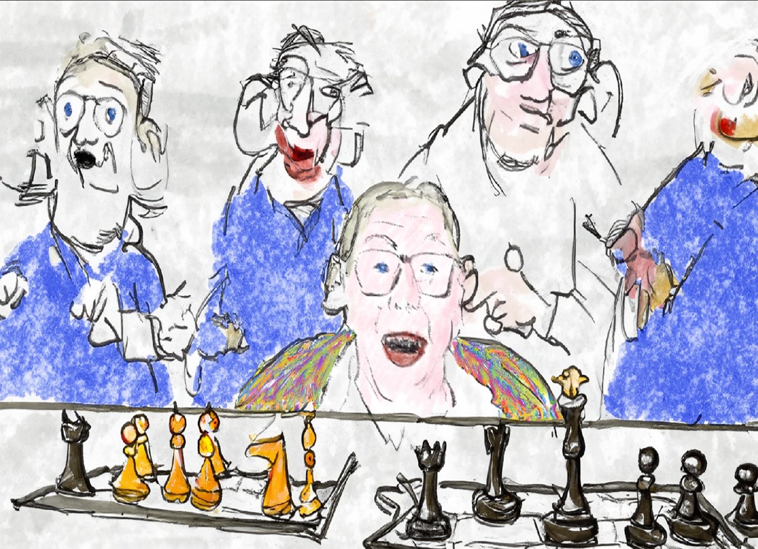 Chessboard Spectators